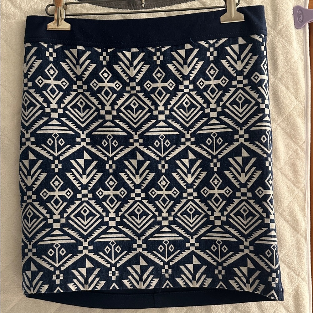 Pixley Blue and White Patterned Skirt